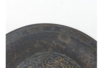 古い書道具4点セット(古銅、墨床、筆置、筆架、蓋置、五ツ山、皿、古玩?)(R-062994)