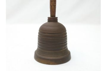 時代物　密教法具　金剛鈴　五鈷杵　三鈷杵　仏具3点セット(金剛杵、ヴァジュラ、ドルジェ、お守り、仏教美術)(R-062995)