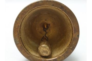 時代物　密教法具　金剛鈴　五鈷杵　三鈷杵　仏具3点セット(金剛杵、ヴァジュラ、ドルジェ、お守り、仏教美術)(R-062995)