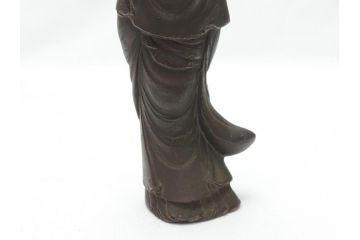 江戸〜明治期　古い仏像3点(置物、オブジェ、古銅、古玩、観音像)(R-062996)