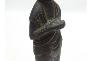 江戸〜明治期　古い仏像3点(置物、オブジェ、古銅、古玩、観音像)(R-062997)
