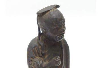 江戸〜明治期　古い仏像3点(置物、オブジェ、古銅、古玩、観音像)(R-062997)