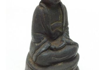 江戸〜明治期　古い仏像3点(置物、オブジェ、古銅、古玩、観音像)(R-062998)