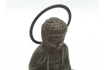 江戸〜明治期　古い仏像3点(置物、オブジェ、古銅、古玩、観音像)(R-062998)