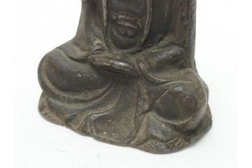 江戸〜明治期　古い仏像3点(置物、オブジェ、古銅、古玩、観音像)(R-062998)