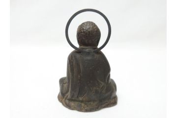 江戸〜明治期　古い仏像3点(置物、オブジェ、古銅、古玩、観音像)(R-062998)