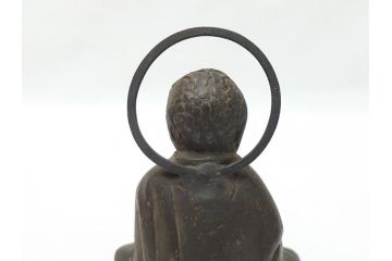 江戸〜明治期　古い仏像3点(置物、オブジェ、古銅、古玩、観音像)(R-062998)