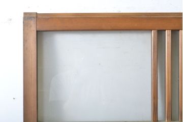 アンティーク建具　経年を感じる風合いが魅力のガラス戸2枚セット(引き戸、建具)(R-062999)