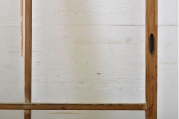 アンティーク建具　経年を感じる風合いが魅力のガラス戸2枚セット(引き戸、建具)(R-062999)