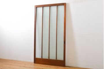 アンティーク建具　レトロな空間づくりにおすすめなガラス戸1枚(引き戸、建具)(R-063002)