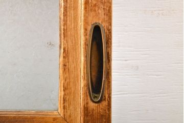 アンティーク建具　上品な佇まいが魅力の裏障子付き障子戸2枚セット(引き戸、ガラス帯戸、建具)(R-063008)