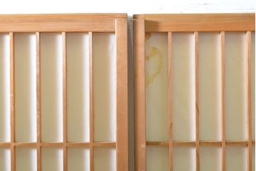アンティーク建具　凛とした佇まいが気品溢れる障子戸4枚セット(引き戸、建具)(R-063009)