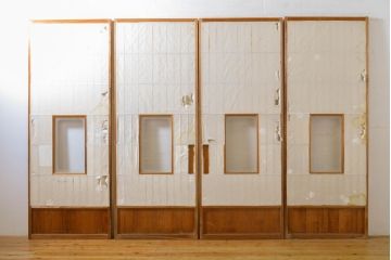 アンティーク建具　凛とした佇まいが気品溢れる障子戸4枚セット(引き戸、建具)(R-063009)