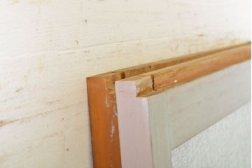 アンティーク建具　どんなお部屋にも合わせやすいシンプルなガラス戸2枚セット(引き戸、建具)(R-063010)