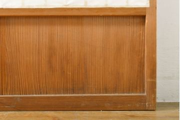 アンティーク建具　凛とした佇まいが気品溢れる障子戸2枚セット(引き戸、建具)(R-063011)