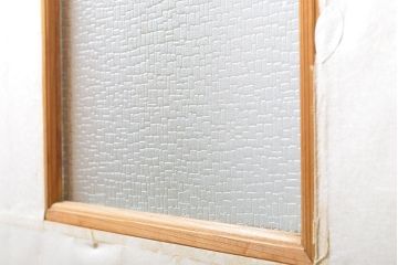 アンティーク建具　凛とした佇まいが気品溢れる障子戸2枚セット(引き戸、建具)(R-063011)