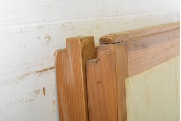 アンティーク建具　凛とした佇まいが気品溢れる障子戸2枚セット(引き戸、建具)(R-063011)