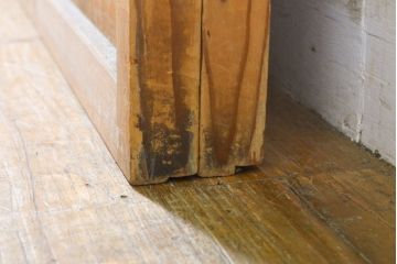 アンティーク建具　凛とした佇まいが気品溢れる障子戸2枚セット(引き戸、建具)(R-063011)