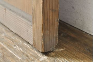 アンティーク建具　涼しげな和の空間を演出する御簾戸1枚(簾戸、簀戸、葭戸、夏障子、夏戸、引き戸、建具)(R-063012)