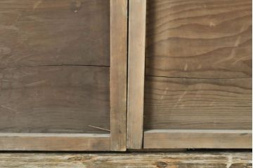 アンティーク建具　涼しげな和の空間を演出する御簾戸2枚セット(簾戸、簀戸、葭戸、夏障子、夏戸、引き戸、建具)(R-063014)