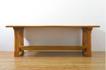 中古　飛騨産業　PROVINCIAL(プロヴィンシャル・プロビンシャル)　お部屋に馴染みやすいナチュラルカラーのタバーンテーブル(ダイニングテーブル、4人掛け、6人掛け、作業台)(定価約52万円)(R-063016)