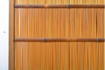アンティーク建具　涼しげな和の空間づくりにおすすめ御簾戸2枚セット(簾戸、簀戸、葭戸、夏障子、夏戸、引き戸、建具)(R-063020)