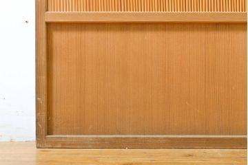 アンティーク建具　涼しげな和の空間づくりにおすすめ御簾戸2枚セット(簾戸、簀戸、葭戸、夏障子、夏戸、引き戸、建具)(R-063020)