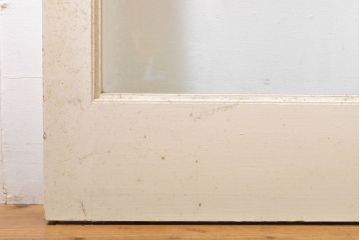 レトロ建具　昭和レトロ　ペイント仕上げ限定　ホワイトペイントが爽やかなガラス戸3枚セット(引き戸、建具)(R-063027)
