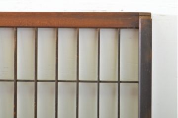 アンティーク建具　和の空間づくりにおすすめなガラス入り障子戸4枚セット(引き戸、ガラス戸、建具)(R-063029)
