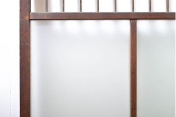 アンティーク建具　和の空間づくりにおすすめなガラス入り障子戸4枚セット(引き戸、ガラス戸、建具)(R-063029)