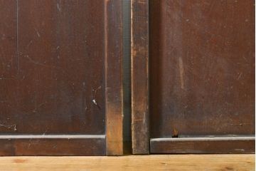 アンティーク建具　和の空間づくりにおすすめなガラス入り障子戸4枚セット(引き戸、ガラス戸、建具)(R-063029)