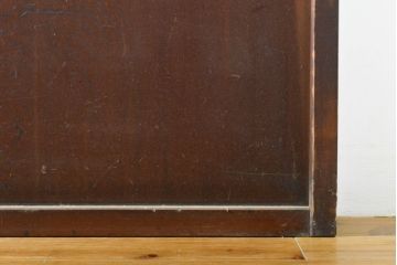 アンティーク建具　和の空間づくりにおすすめなガラス入り障子戸4枚セット(引き戸、ガラス戸、建具)(R-063029)