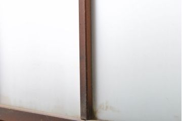 アンティーク建具　和の空間づくりにおすすめなガラス入り障子戸4枚セット(引き戸、ガラス戸、建具)(R-063029)