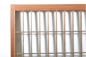 アンティーク建具　和の空間づくりにおすすめなガラス入り障子戸4枚セット(引き戸、ガラス戸、建具)(R-063029)