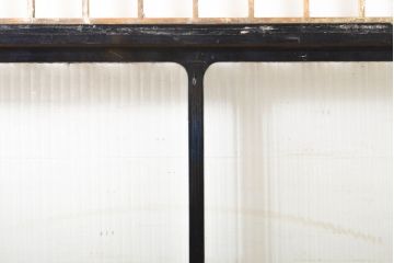アンティーク建具　凛とした佇まいが気品溢れるガラス入り障子戸2枚セット(引き戸、ガラス戸、建具)(R-063030)