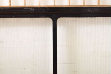 アンティーク建具　凛とした佇まいが気品溢れるガラス入り障子戸2枚セット(引き戸、ガラス戸、建具)(R-063030)