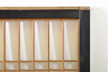 アンティーク建具　凛とした佇まいが気品溢れるガラス入り障子戸2枚セット(引き戸、ガラス戸、建具)(R-063030)