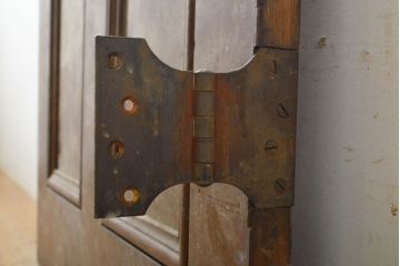 アンティーク建具　ニレ材　大正ロマンの雰囲気香る扉1枚(ドア、木製ドア、建具)(R-063031)