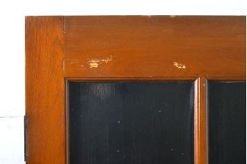 アンティーク建具　ニレ材　大正ロマンの雰囲気香る扉1枚(ドア、木製ドア、建具)(R-063031)