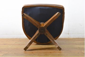 和製アンティーク　レトロな佇まいが魅力の回転チェア(ドクターチェア、デスクチェア、アームチェア、回転イス、椅子、イス)(R-063034)