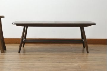 イギリスビンテージ　ERCOL(アーコール)　シンプルナチュラルなお部屋に合わせたいセンターテーブル(ヴィンテージ、ローテーブル、リビングテーブル)(R-063041)