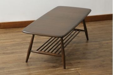 イギリスビンテージ　ERCOL(アーコール)　シンプルナチュラルなお部屋に合わせたいセンターテーブル(ヴィンテージ、ローテーブル、リビングテーブル)(R-063041)