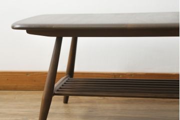 イギリスビンテージ　ERCOL(アーコール)　シンプルナチュラルなお部屋に合わせたいセンターテーブル(ヴィンテージ、ローテーブル、リビングテーブル)(R-063041)