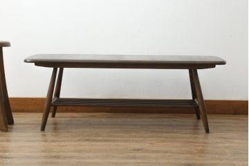 イギリスビンテージ　ERCOL(アーコール)　シンプルナチュラルなお部屋に合わせたいセンターテーブル(ヴィンテージ、ローテーブル、リビングテーブル)(R-063041)