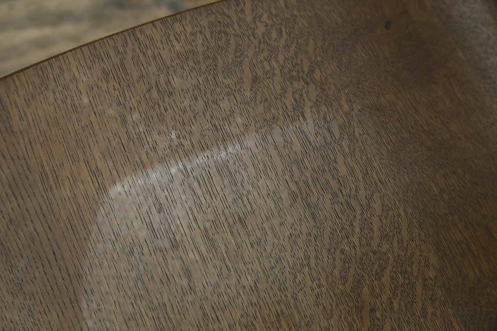 和製ビンテージ　高島屋　ナラ材　座面低め　本革クッション付き!男前な雰囲気漂うスモーカーズボウチェア　(R-063047)