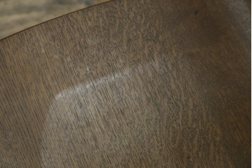 和製ビンテージ　高島屋　ナラ材　座面低め　本革クッション付き!男前な雰囲気漂うスモーカーズボウチェア　(R-063047)