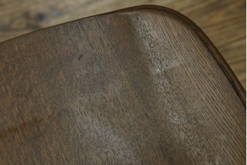 和製ビンテージ　高島屋　ナラ材　座面低め　本革クッション付き!男前な雰囲気漂うスモーカーズボウチェア　(R-063047)