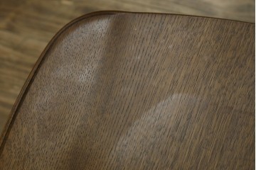 和製ビンテージ　高島屋　ナラ材　座面低め　本革クッション付き!男前な雰囲気漂うスモーカーズボウチェア　(R-063047)