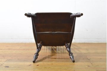 中古　松本民芸家具　#44A型　シックな色合いとクラシカルな佇まいが魅力のウィンザーチェア(ウインザーチェア、アームチェア、板座チェア、ダイニングチェア、椅子、イス)(定価約20万円)(R-063053)