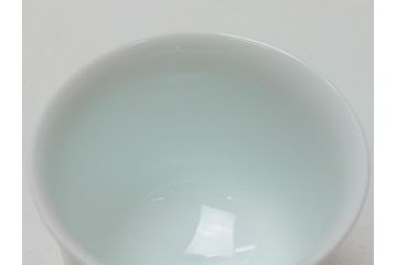 有田　重要無形文化財　十四代　酒井田柿右衛門　柿文　汲盃(共箱付き、酒盃、ぐい呑み、和食器)(R-063055)